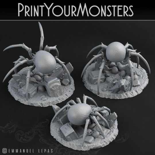 Skullcap Hermit Spider Miniature Faerun monster | Print Your Monsters | Tabletop gaming | DnD Miniature | Dungeons and Dragons DnD 5e - Plague Miniatures shop for DnD Miniatures