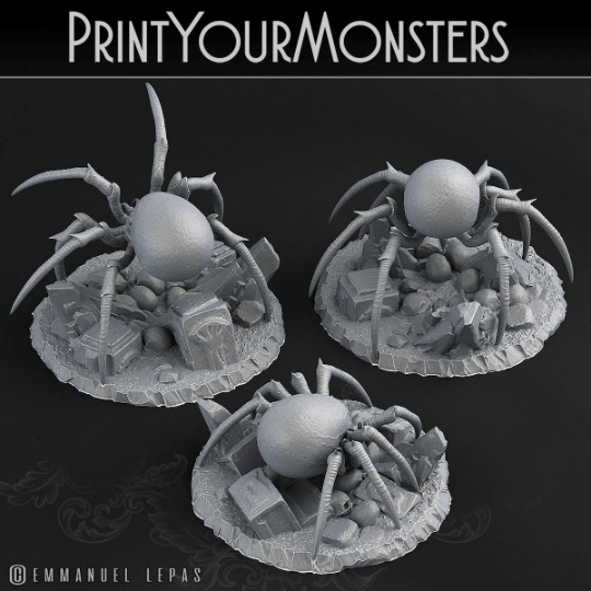 Skullcap Hermit Spider Miniature Faerun monster | Print Your Monsters | Tabletop gaming | DnD Miniature | Dungeons and Dragons DnD 5e - Plague Miniatures