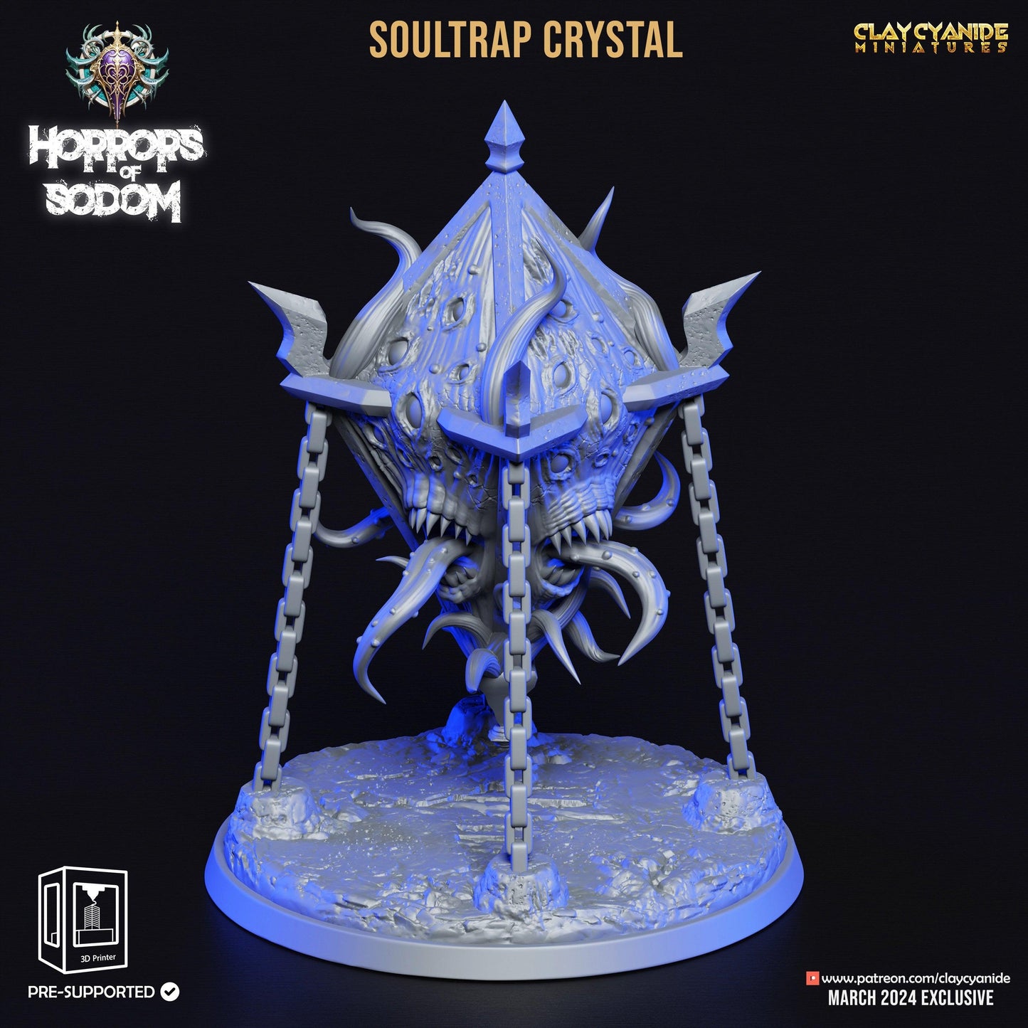 Soul Trap Aberration Demon Miniature | Monster for Tabletop gaming | 32mm Scale - Plague Miniatures