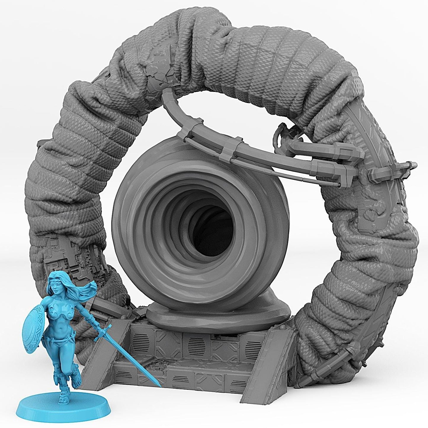 Space Ship Portal Miniature | Space Tornado Effect | Dungeon Terrain Prop | 28mm or 32mm Scale - Plague Miniatures