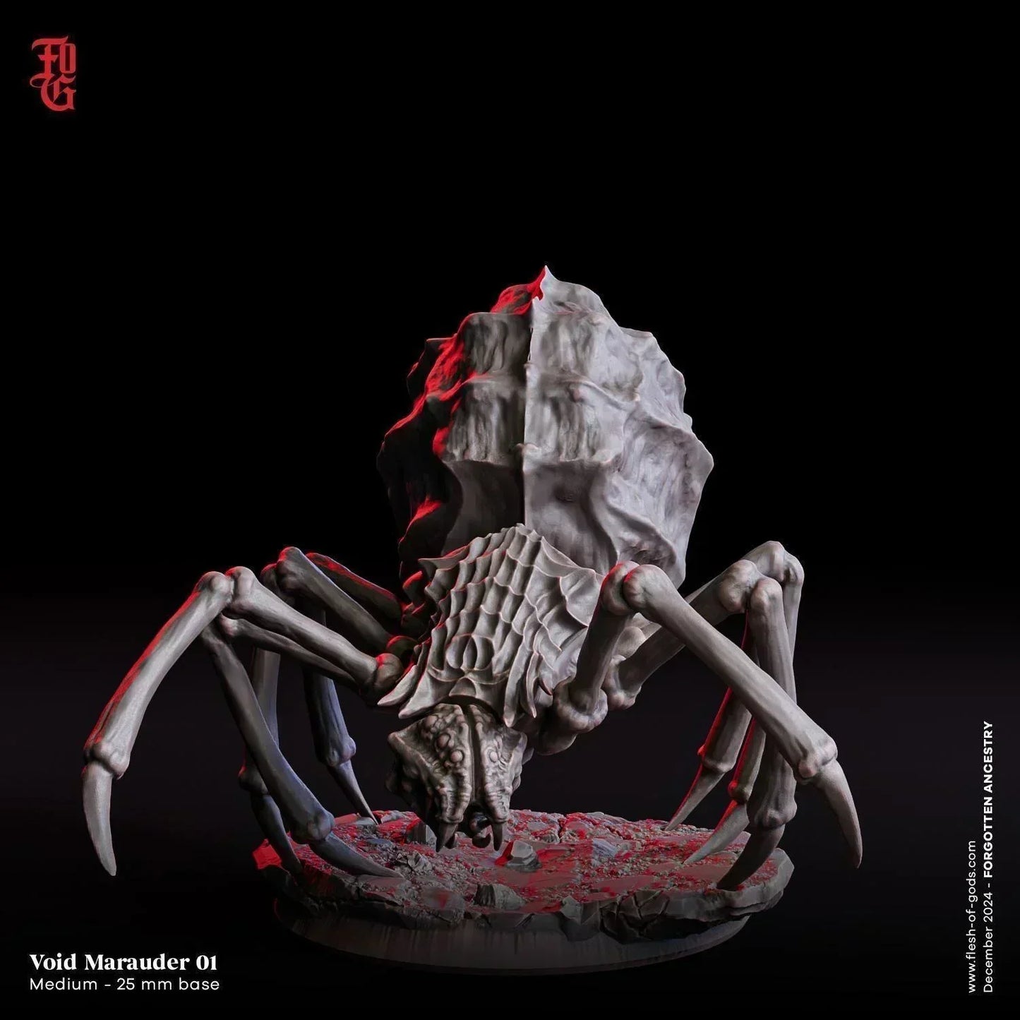 Spider Miniature | Arachnid DnD Monster Figurine Void Marauder | 32mm Scale - Plague Miniatures