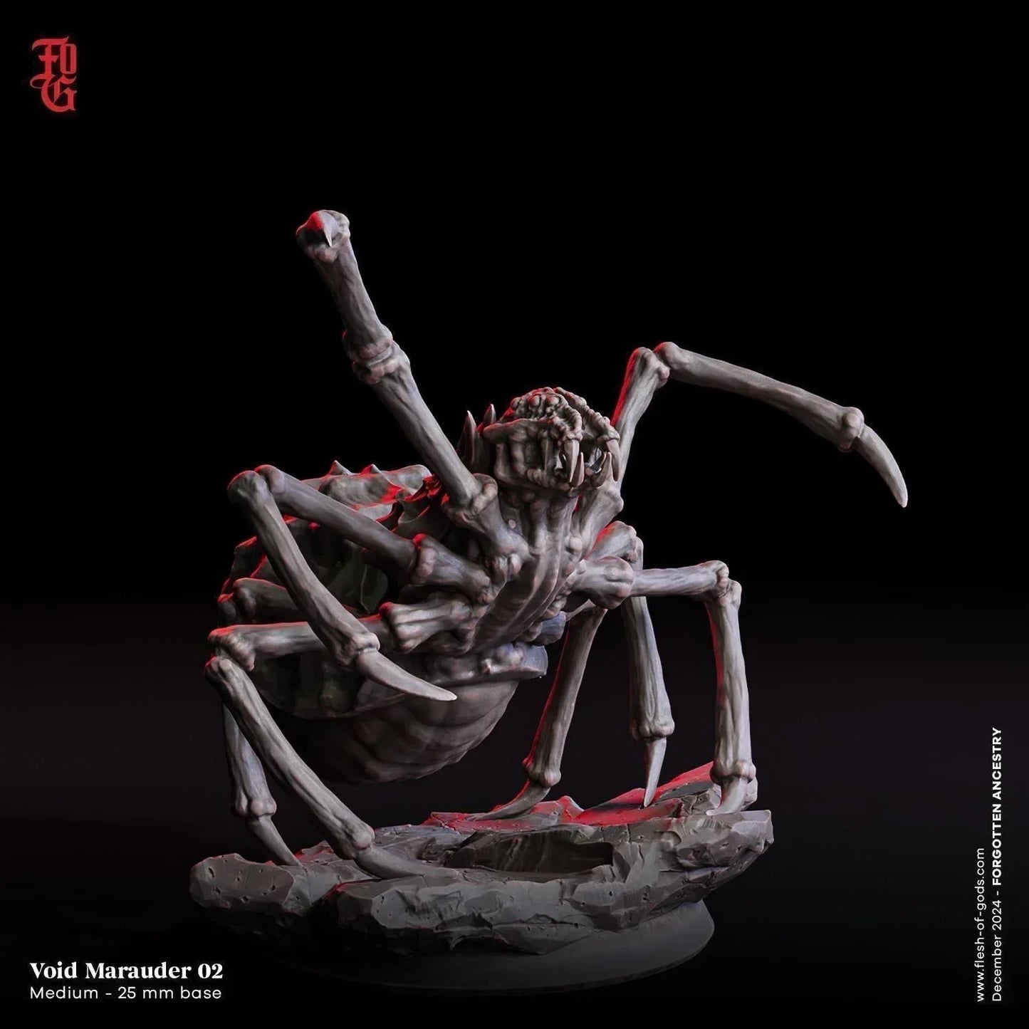 Spider Miniature | Arachnid DnD Monster Figurine Void Marauder | 32mm Scale - Plague Miniatures