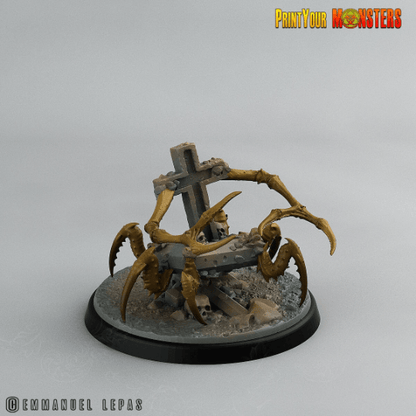 Spooky Graveyard Spider Miniature | Perfect Halloween Tabletop Gaming Terrain | 50mm Base - Plague Miniatures