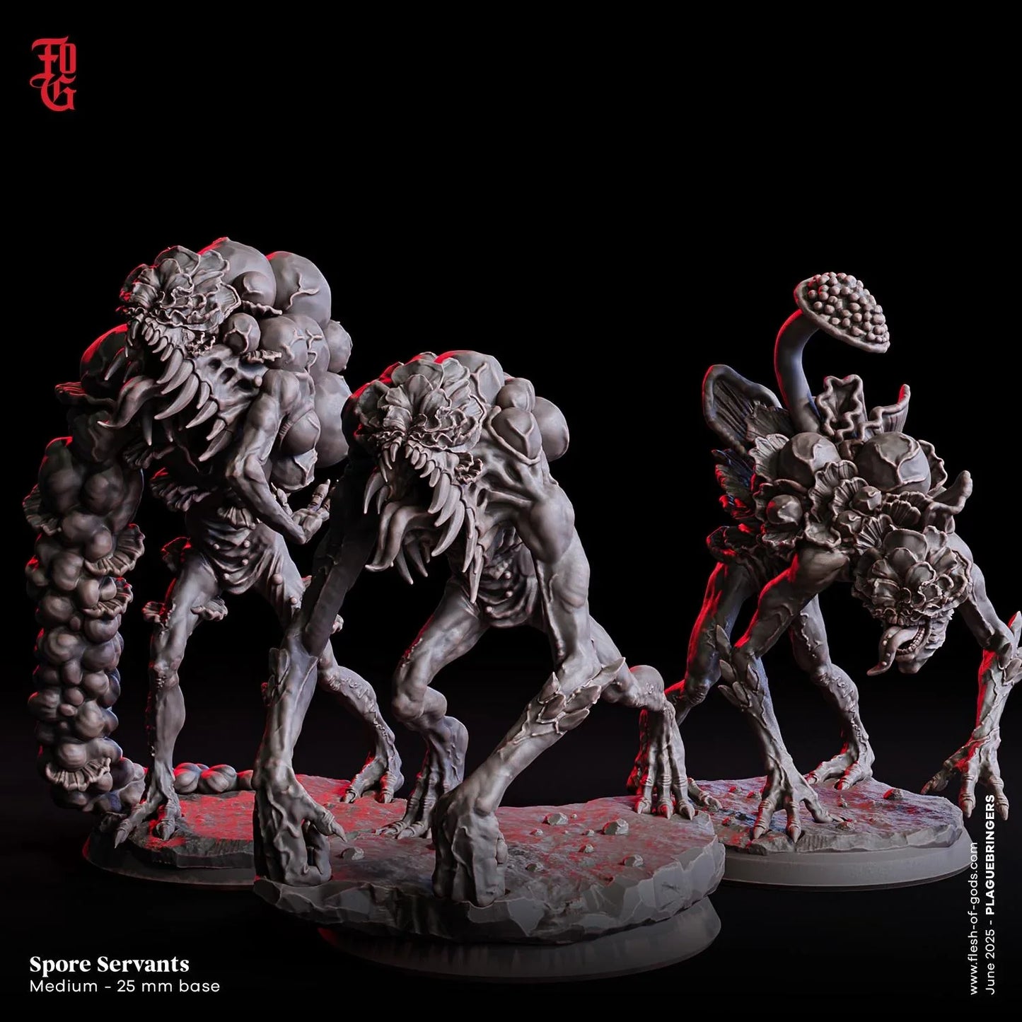 Spore Servant | Plant Fiend Monster Miniature | 32mm Scale - Plague Miniatures