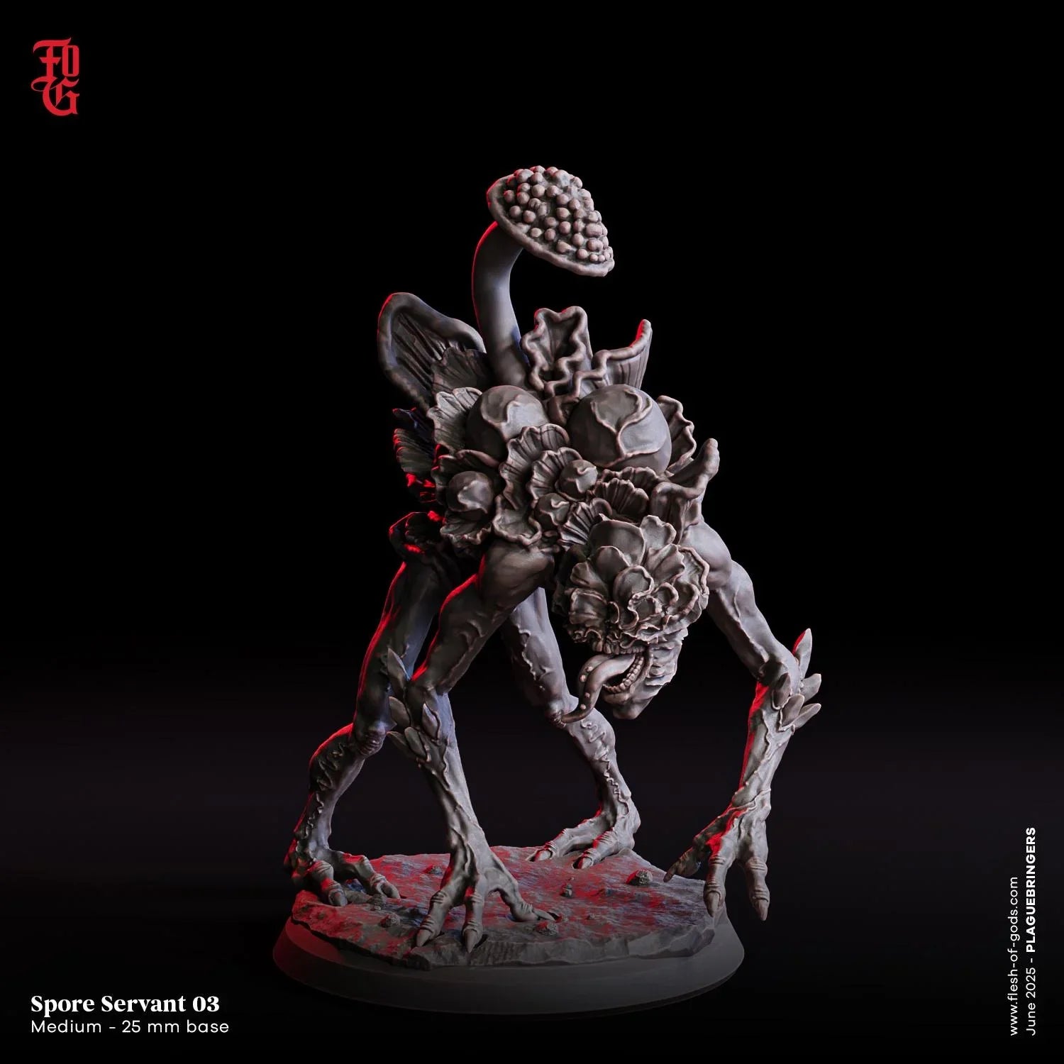 Spore Servant | Plant Fiend Monster Miniature | 32mm Scale - Plague Miniatures