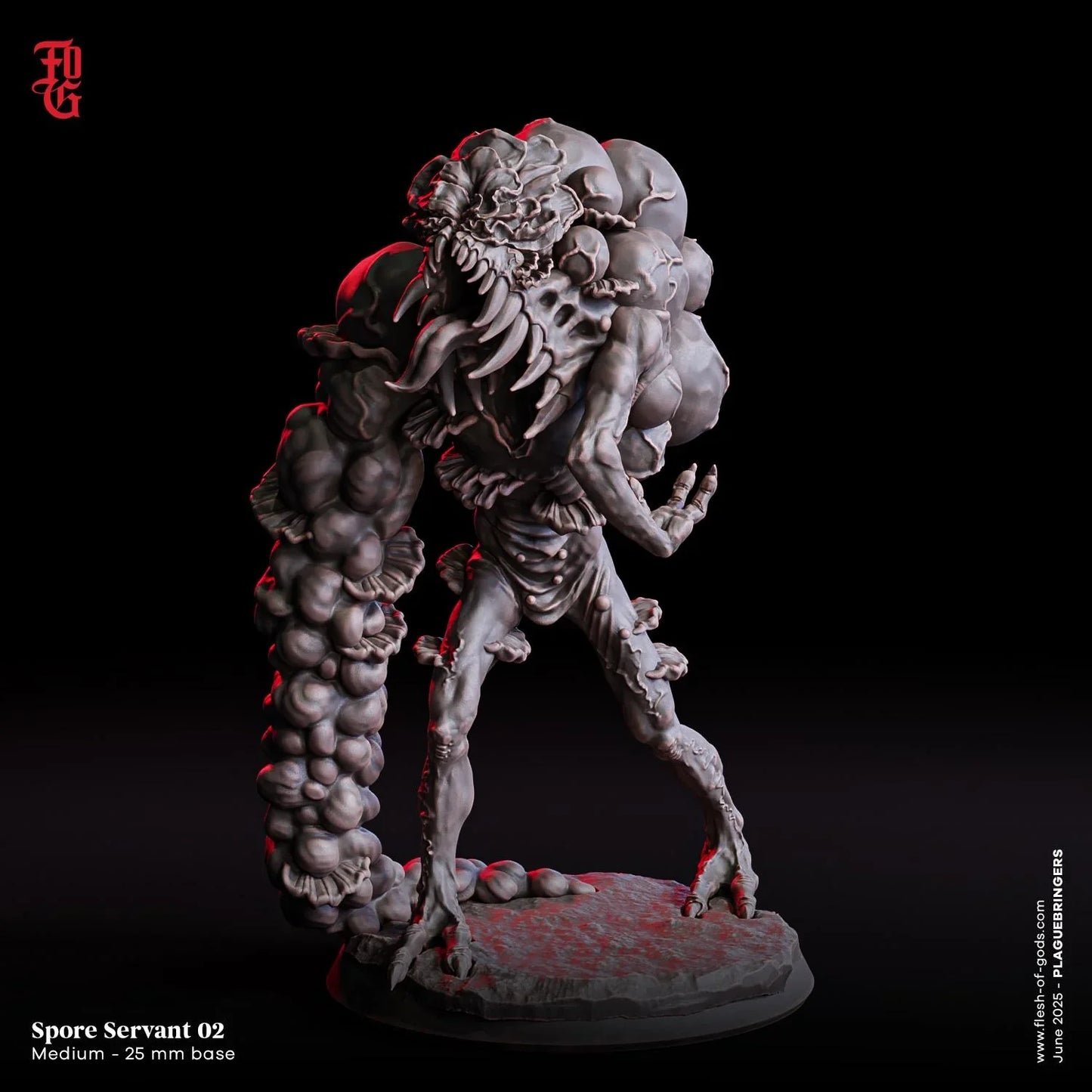 Spore Servant | Plant Fiend Monster Miniature | 32mm Scale - Plague Miniatures