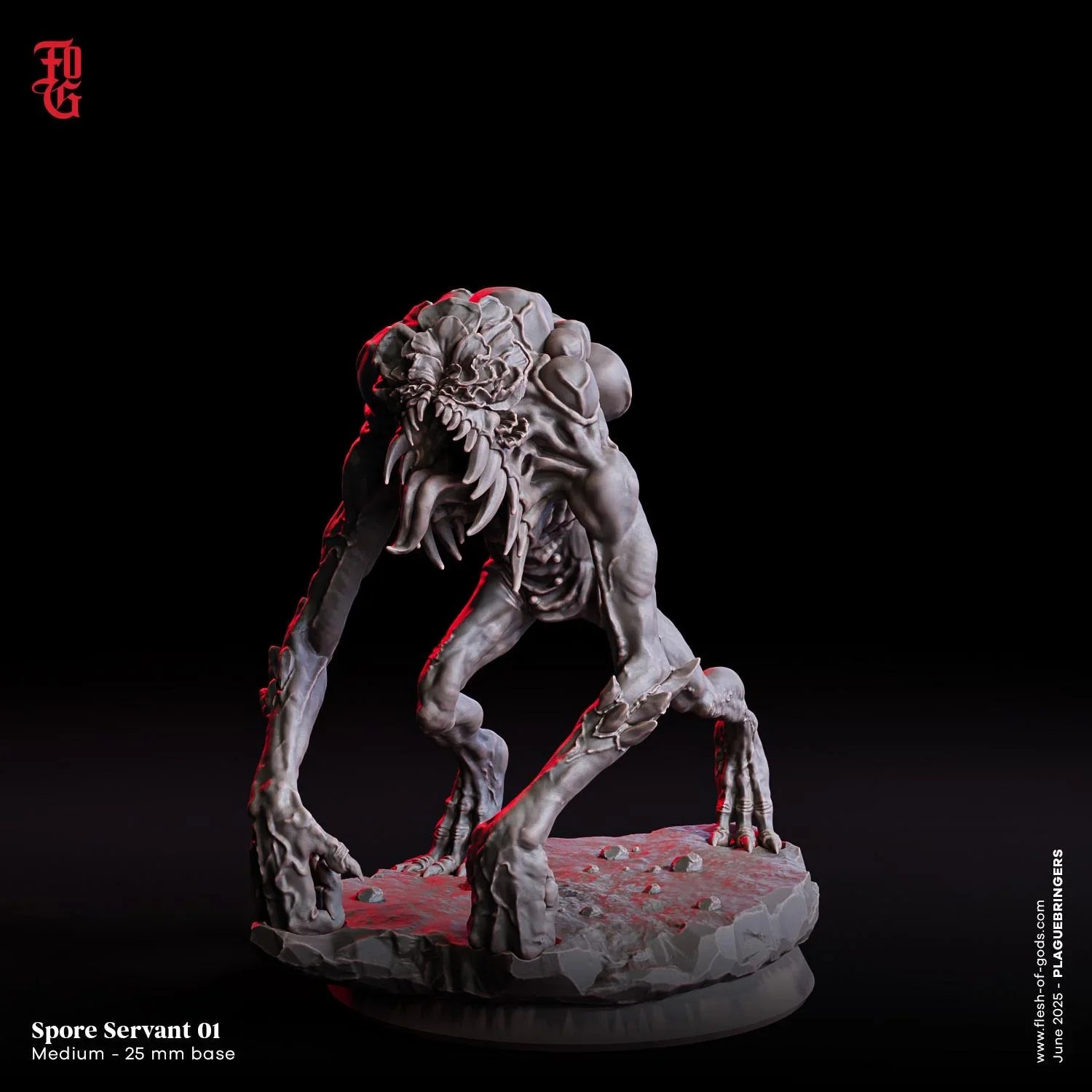 Spore Servant | Plant Fiend Monster Miniature | 32mm Scale - Plague Miniatures