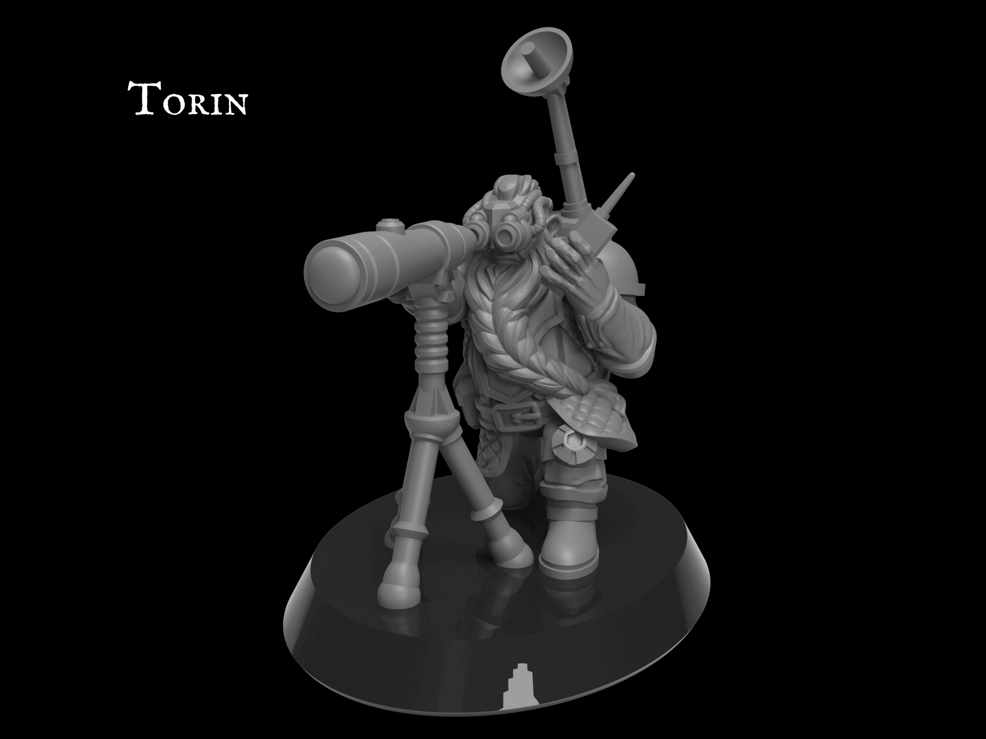 Spotter Drogan, Masked Dwarf Spotter Miniature | Galactic Sniper Squad Member - Plague Miniatures