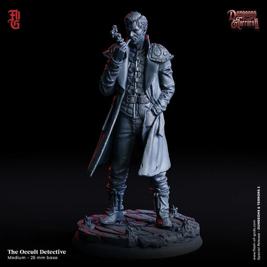 The Occult Detective Miniature | Sleuth of the Supernatural | 32mm Scale - Plague Miniatures
