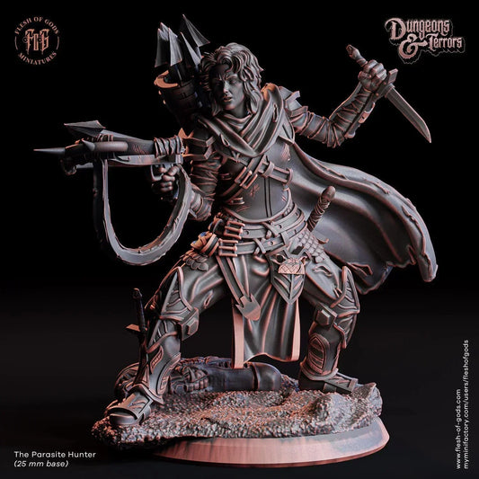 The Parasite Hunter Miniature | Sci-Fi Action Hero | 32mm Scale - Plague Miniatures