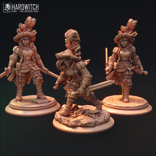 The Phalanx, The Noble Sisterhood NSFW Option | Tactical Female Warrior Miniatures | 32mm Scale - Plague Miniatures