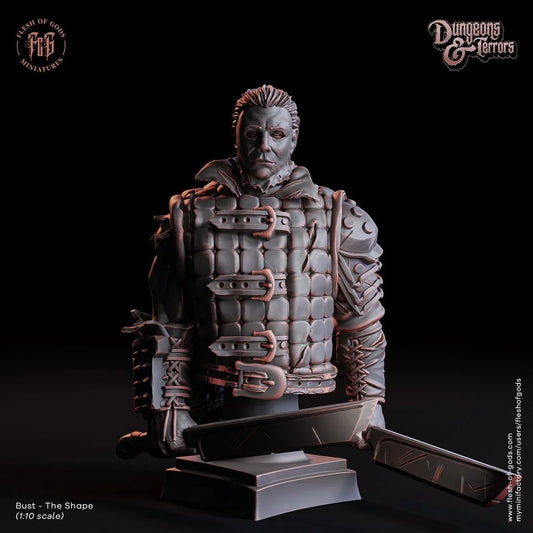 The Shape Resin Bust Statue | Serial Killer Boogeyman Horror Decor - Plague Miniatures