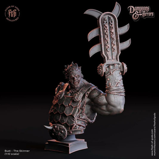 The Skinner Resin Bust Statue | Cannibal Monster Horror Decor - Plague Miniatures