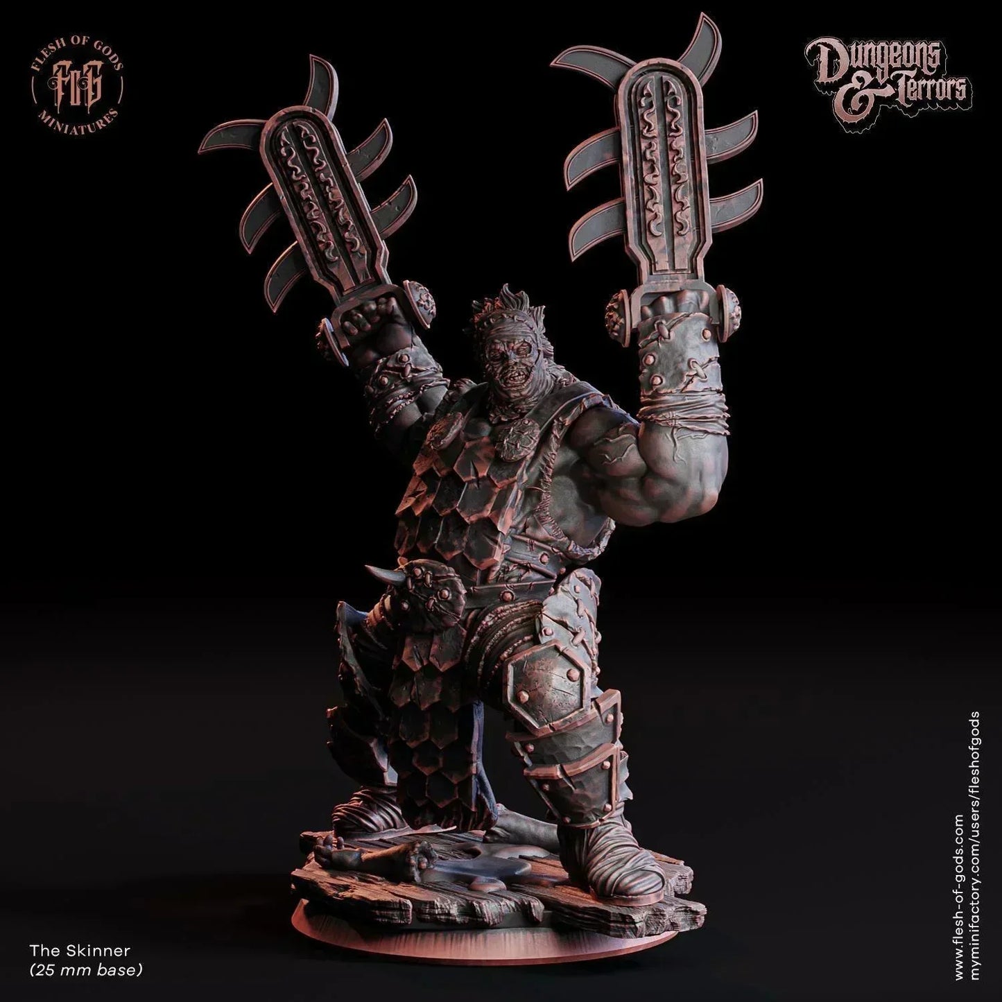 The Skinner Resin Bust Statue | Cannibal Monster Horror Decor - Plague Miniatures