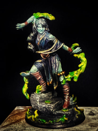 Thessalia Wynfir, Water Dancer Miniature | Enchanting Sea Elf for DnD Adventures | 32mm Scale or 75mm Scale - Plague Miniatures