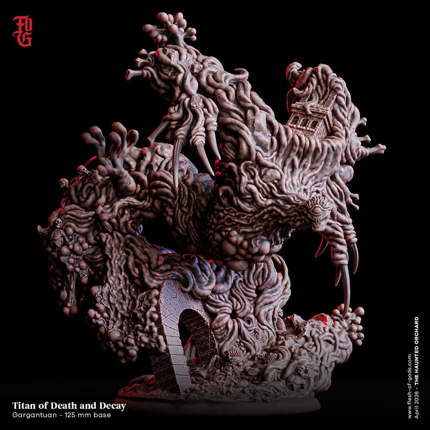 Titan of Death and Decay Miniature | Gargantuan Plant Monstrosity Boss Figurine | 125mm Base - Plague Miniatures