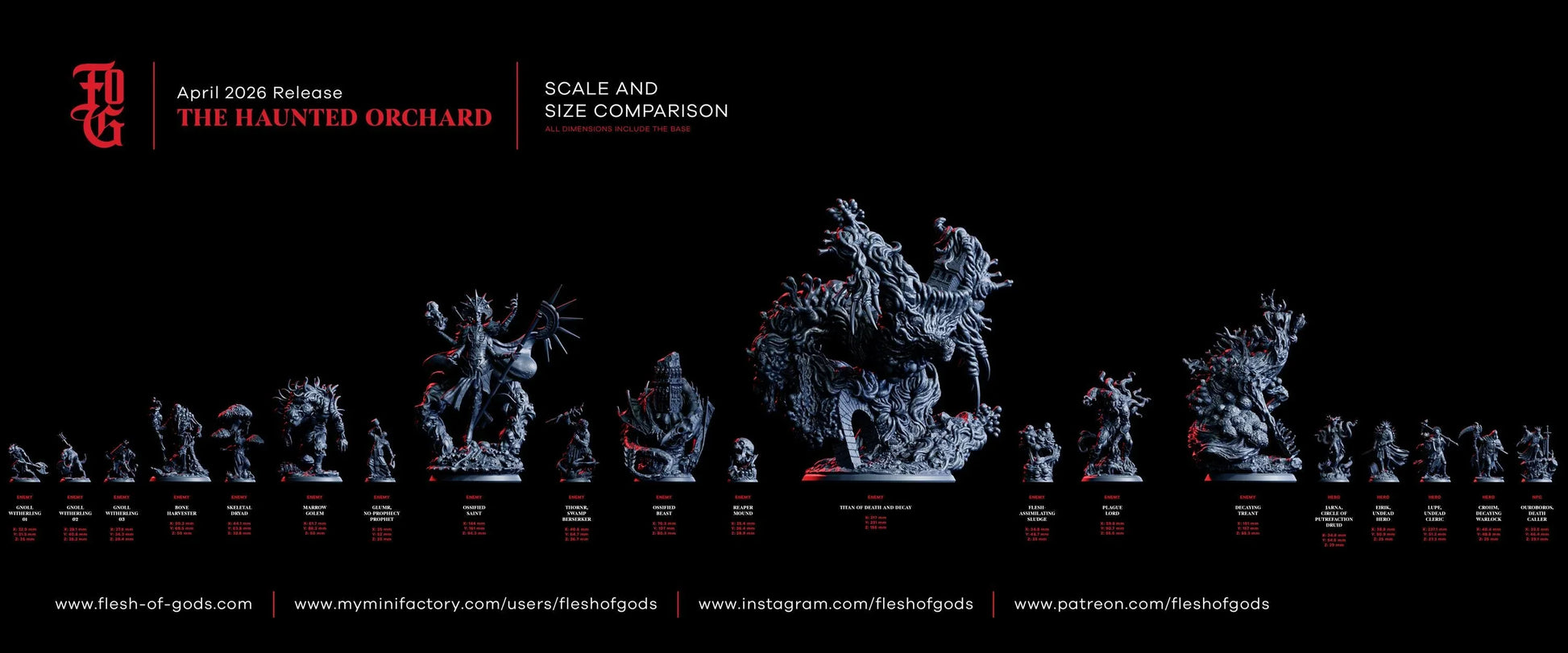 Titan of Death and Decay Miniature | Gargantuan Plant Monstrosity Boss Figurine | 125mm Base - Plague Miniatures
