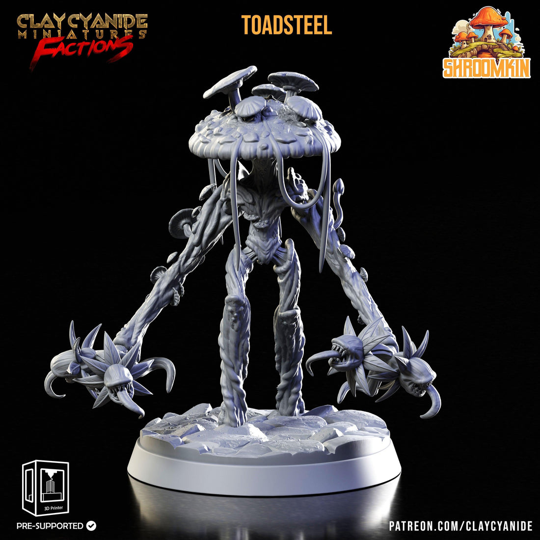 Toadsteel Shroomfolk Miniature | Myconid Fungus Folk Forge Master | 32 ...