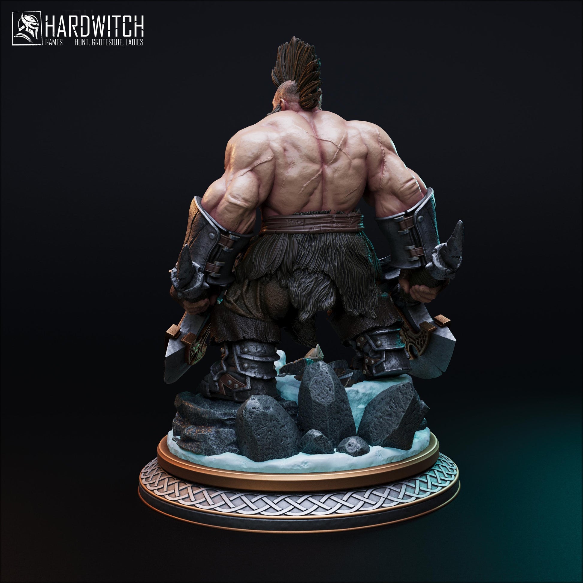 Tormalch Bergder, The Cursed Warlord | Savage Berserker Miniature | 32mm Scale or 75mm Scale - Plague Miniatures