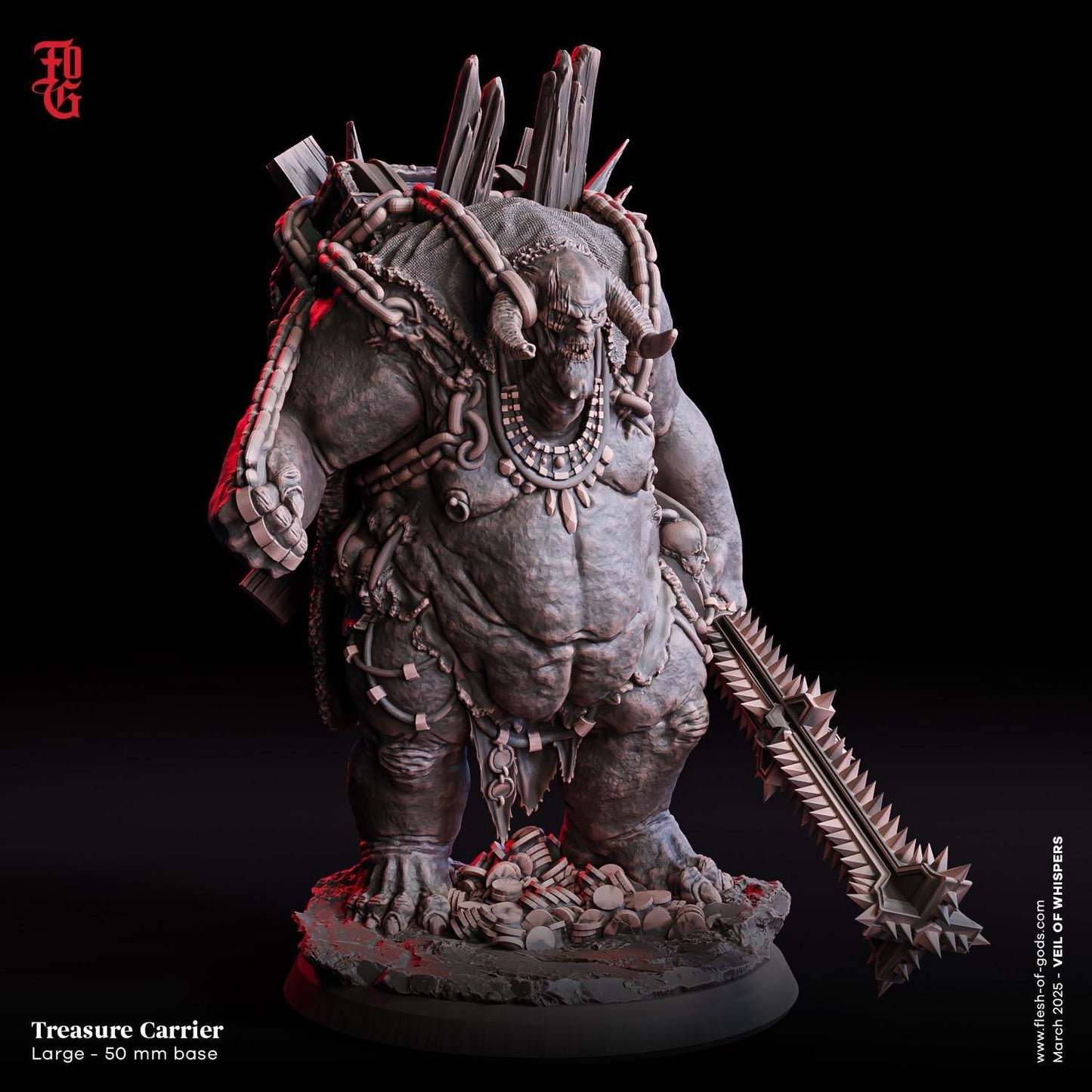 Treasure Carrier | Demon Giant Monster Aberration Miniature | 50mm Base - Plague Miniatures