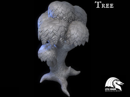 Tree and Forest Terrain Miniatures Set - 32mm Scale | Tabletop Gaming Accessories - Plague Miniatures