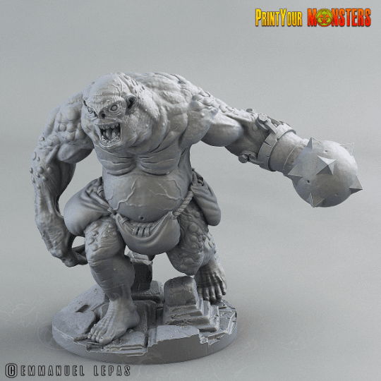 Troll with Rider Platform Miniature | Monstrous Mount - Plague Miniatures