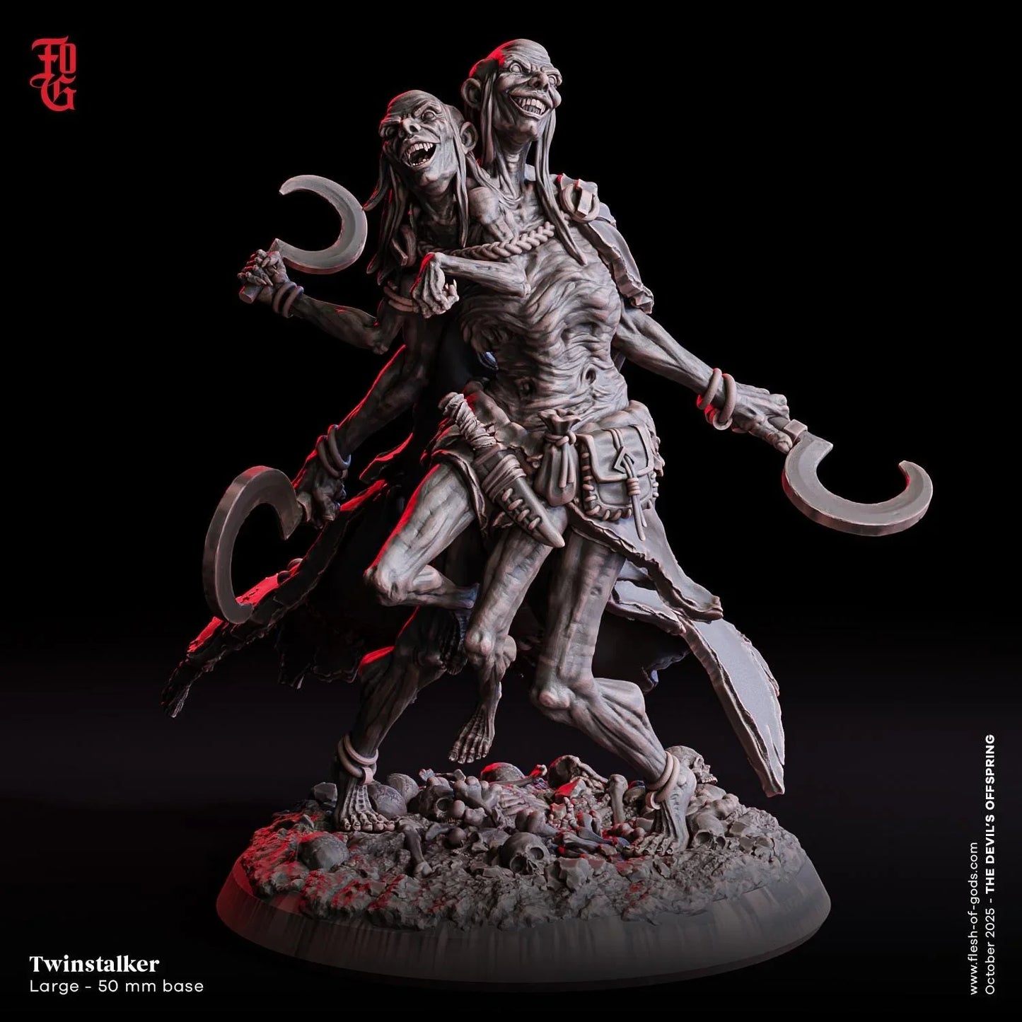 Twinstalker Miniature | Large Aberration Monstrosity Monster Figurine | 50mm Base - Plague Miniatures