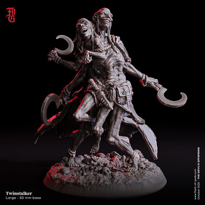 Twinstalker Miniature | Large Aberration Monstrosity Monster Figurine | 50mm Base - Plague Miniatures