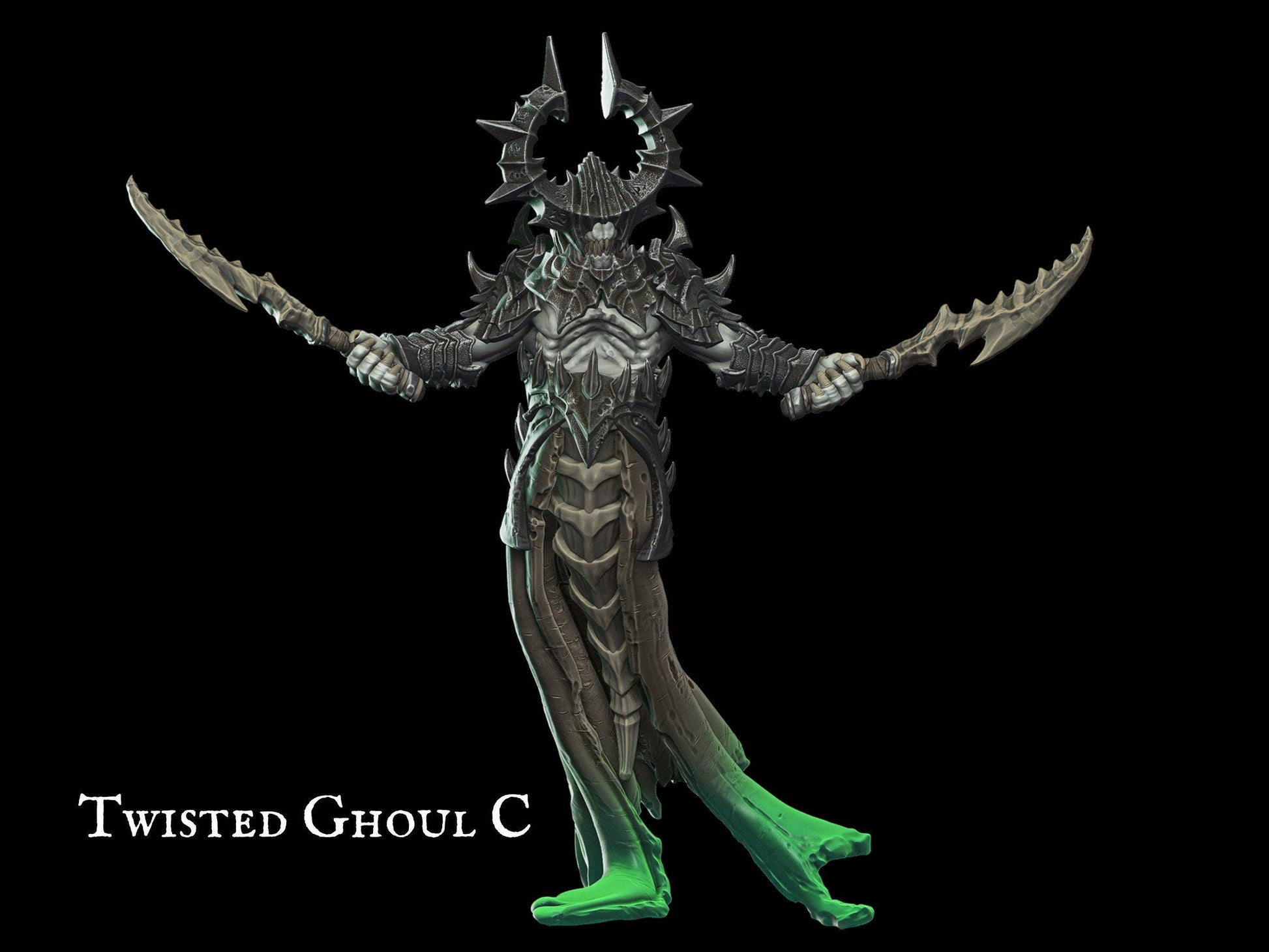 Twisted Ghoul Miniature Ghost miniature - 28mm scale Tabletop gaming DnD Miniature Dungeons and Dragons, Mage miniature, dnd 5e wargaming - Plague Miniatures