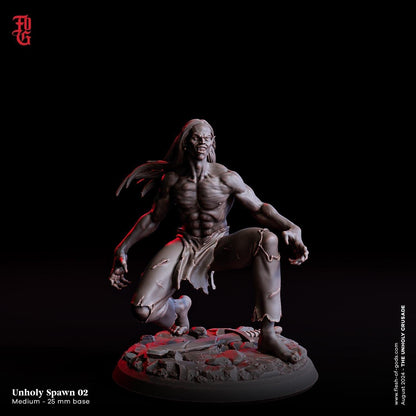 Undead Chaotic Evil Unholy Spawn Miniature | Vampire Creature Monster Figure | 32mm Scale - Plague Miniatures