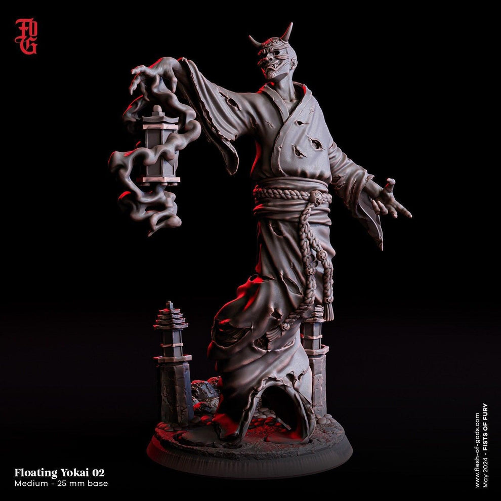 Undead Demon Floating Yokai Monster Miniature | Sinister Tabletop Abom ...
