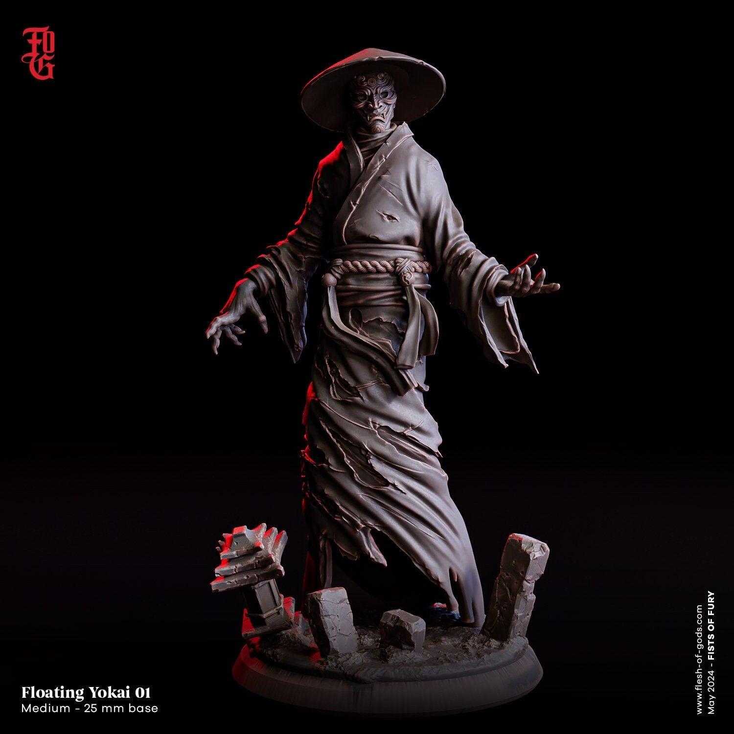 Undead Demon Floating Yokai Monster Miniature | Sinister Tabletop Abomination | 32mm Scale - Plague Miniatures