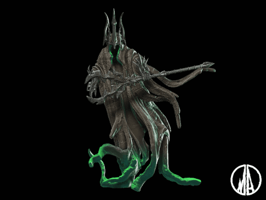 Undead DnD Mage Ghost Miniature ttrpg miniature - 28mm scale Tabletop gaming DnD Miniature Dungeons and Dragons, Mage miniature, dnd 5e wargaming - Plague Miniatures