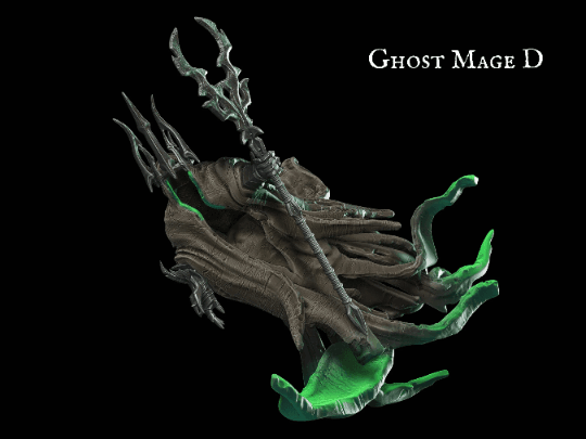 Undead DnD Mage Ghost Miniature ttrpg miniature - 28mm scale Tabletop gaming DnD Miniature Dungeons and Dragons, Mage miniature, dnd 5e wargaming - Plague Miniatures