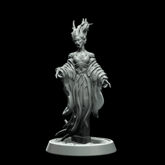 Undead miniature Ghost Miniature Banshee Miniature - 5 Poses - 28mm scale Tabletop gaming DnD Miniature Dungeons and Dragons dnd 5e - Plague Miniatures shop for DnD Miniatures