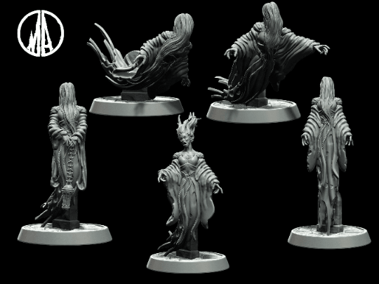Undead miniature Ghost Miniature Banshee Miniature - 5 Poses - 28mm scale Tabletop gaming DnD Miniature Dungeons and Dragons dnd 5e - Plague Miniatures shop for DnD Miniatures