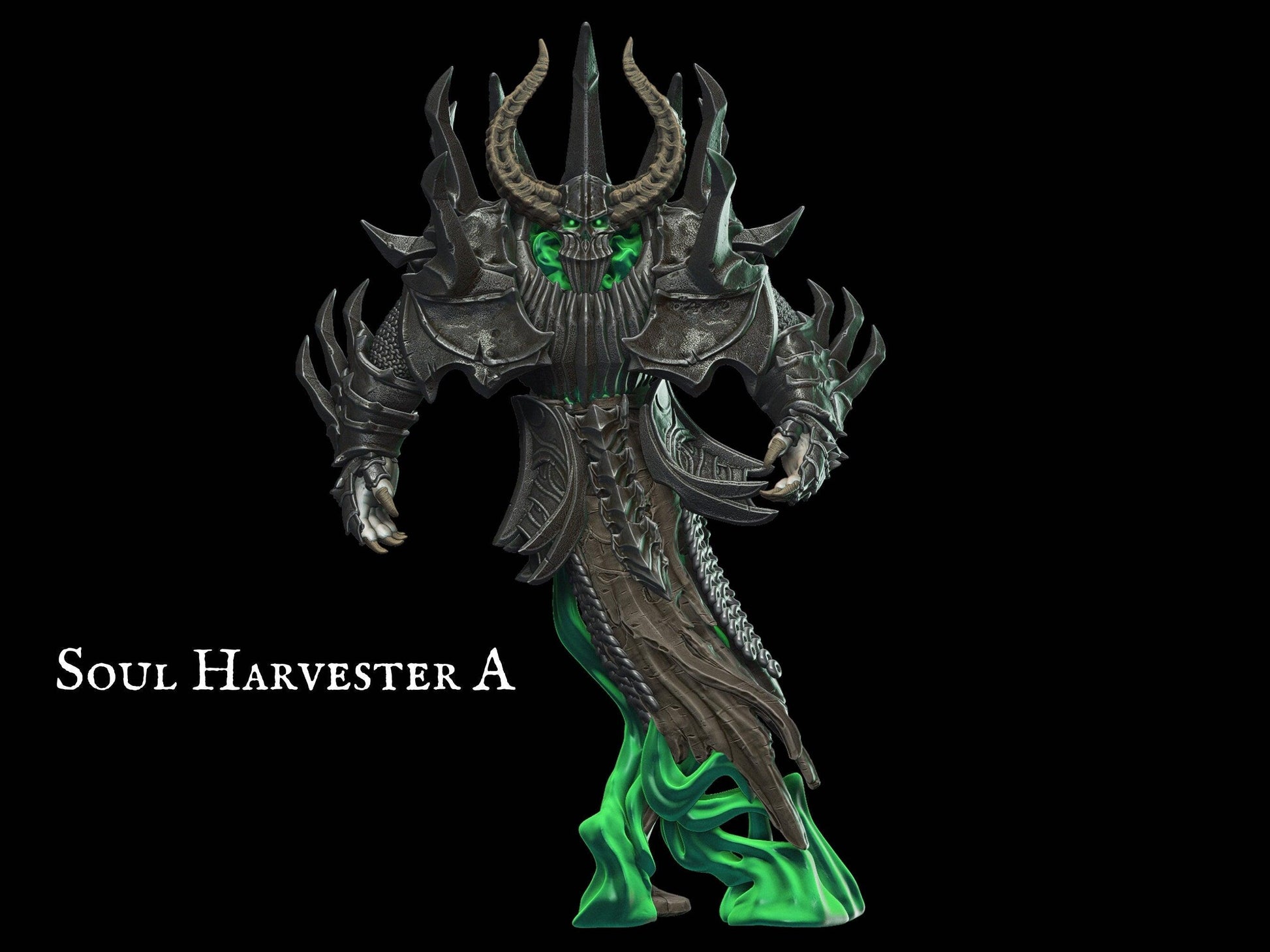 Undead Soul Harvester Miniature 28mm scale Tabletop gaming DnD Miniature Dungeons and Dragons, dnd 5e dungeon master gift demon miniature - Plague Miniatures