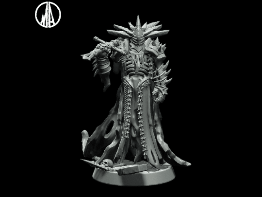 Undead Vile Knight Miniature - 3 Poses - 28mm scale Tabletop gaming DnD Miniature Dungeons and Dragons dnd 5e - Plague Miniatures