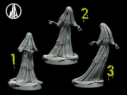 Undead Weeping Widow Miniature Witch miniatures - 3 Poses - 28mm scale Tabletop gaming DnD Miniature Dungeons and Dragons dnd 5e - Plague Miniatures