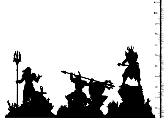 Underwater Knight Merman Miniature | Aquatic Guardian for DnD | 32mm Scale - Plague Miniatures