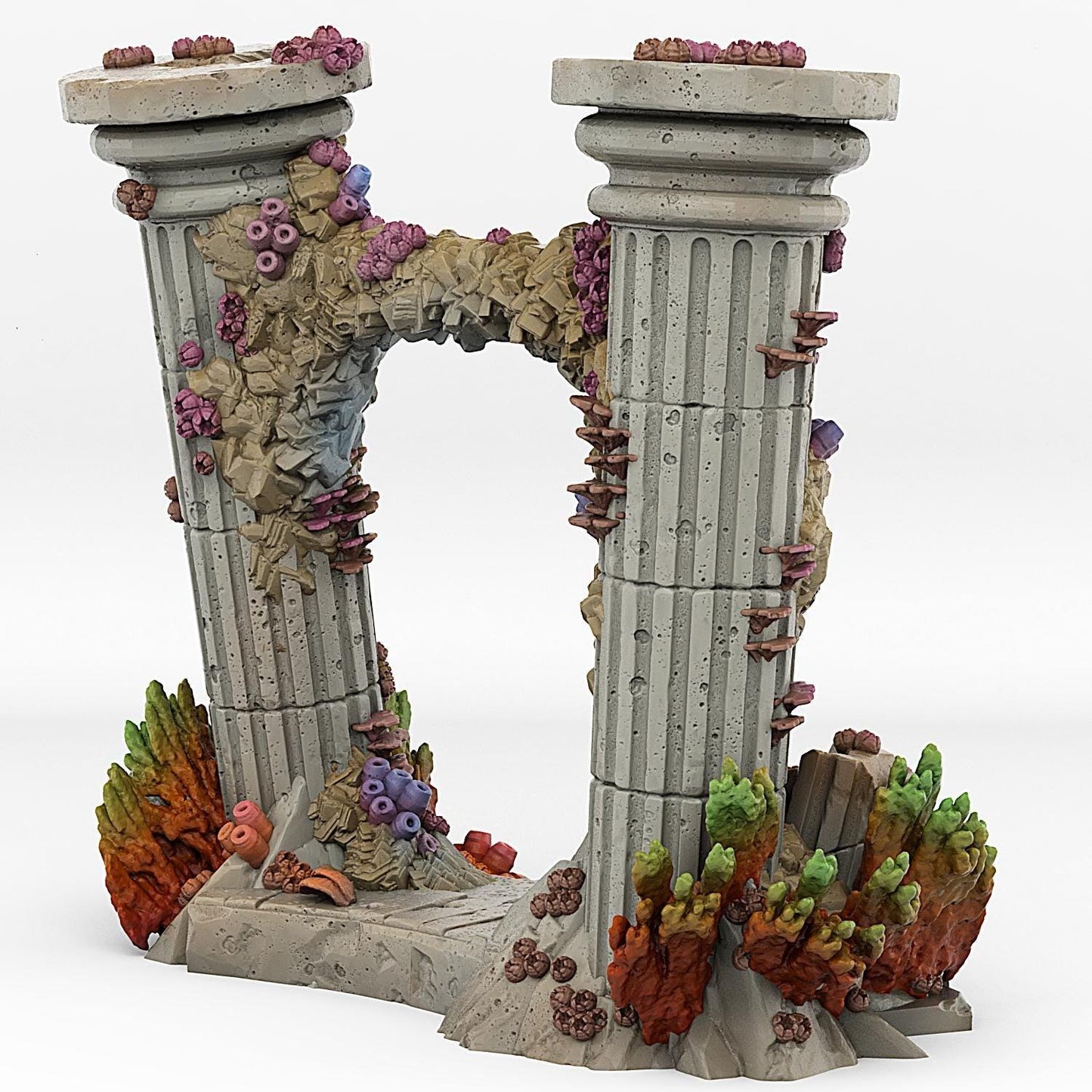 Underwater Temple Portal Miniature | Whirlwind Effect | Dungeon Terrain Prop | 28mm or 32mm Scale - Plague Miniatures