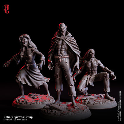 Unholy Spawn Miniature | Undead Vampire Creature Monster Figure | 32mm Scale - Plague Miniatures