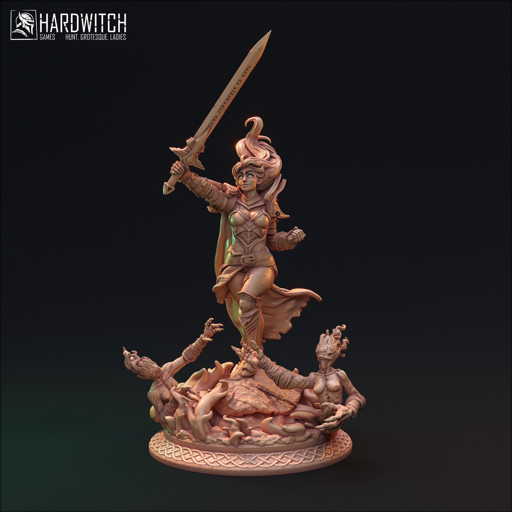 Vekhir Dettar, The Exorcist Knight NSFW Nude Option | Holy Warrior Paladin Miniature | 32mm Scale or 75mm Scale - Plague Miniatures