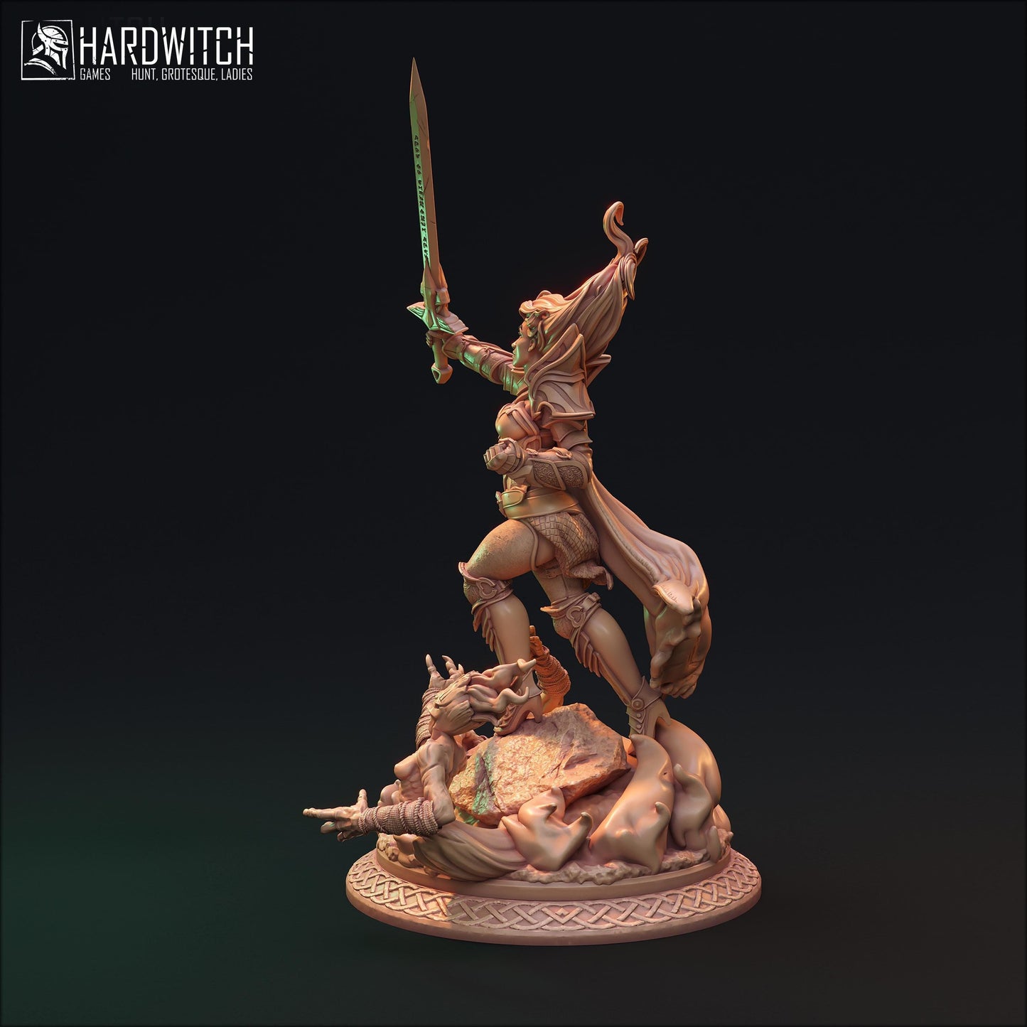 Vekhir Dettar, The Exorcist Knight NSFW Nude Option | Holy Warrior Paladin Miniature | 32mm Scale or 75mm Scale - Plague Miniatures