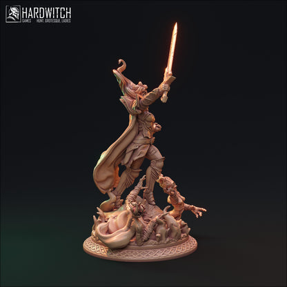Vekhir Dettar, The Exorcist Knight NSFW Nude Option | Holy Warrior Paladin Miniature | 32mm Scale or 75mm Scale - Plague Miniatures