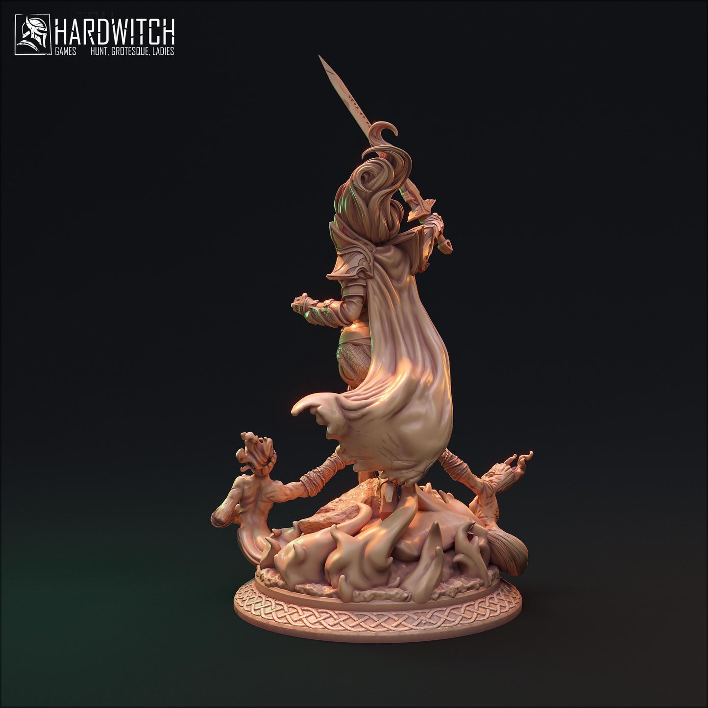 Vekhir Dettar, The Exorcist Knight NSFW Nude Option | Holy Warrior Paladin Miniature | 32mm Scale or 75mm Scale - Plague Miniatures