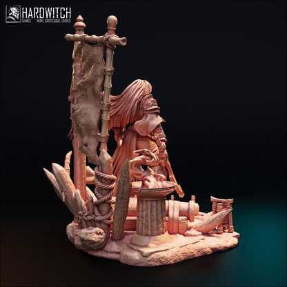 Violet Gorme, The Enigmatic Pirate Captain NSFW Nude Option | Fierce Female Pirate Miniature | 32mm Scale or 75mm Scale - Plague Miniatures