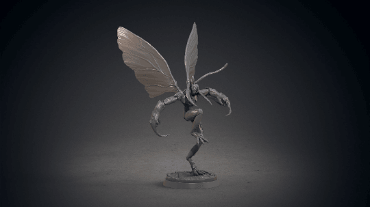 Visgor Flying Hive-Mind Insectoid Miniature | 32mm Scale Barnakol Collection - Clay Cyanide - Plague Miniatures shop for DnD Miniatures