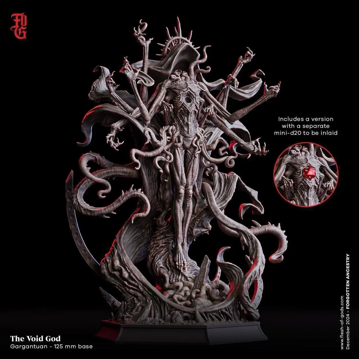 Void God Miniature | Gargantuan Aberration Cosmic Divinity Monster Figurine | 125mm Base - Plague Miniatures