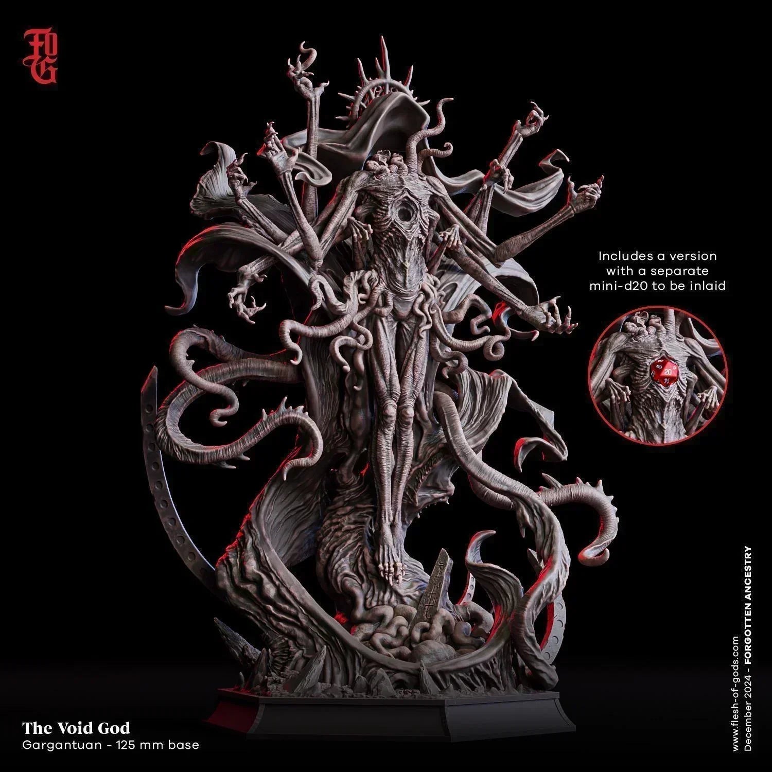 Void God Miniature | Gargantuan Aberration Cosmic Divinity Monster Figurine | 125mm Base - Plague Miniatures